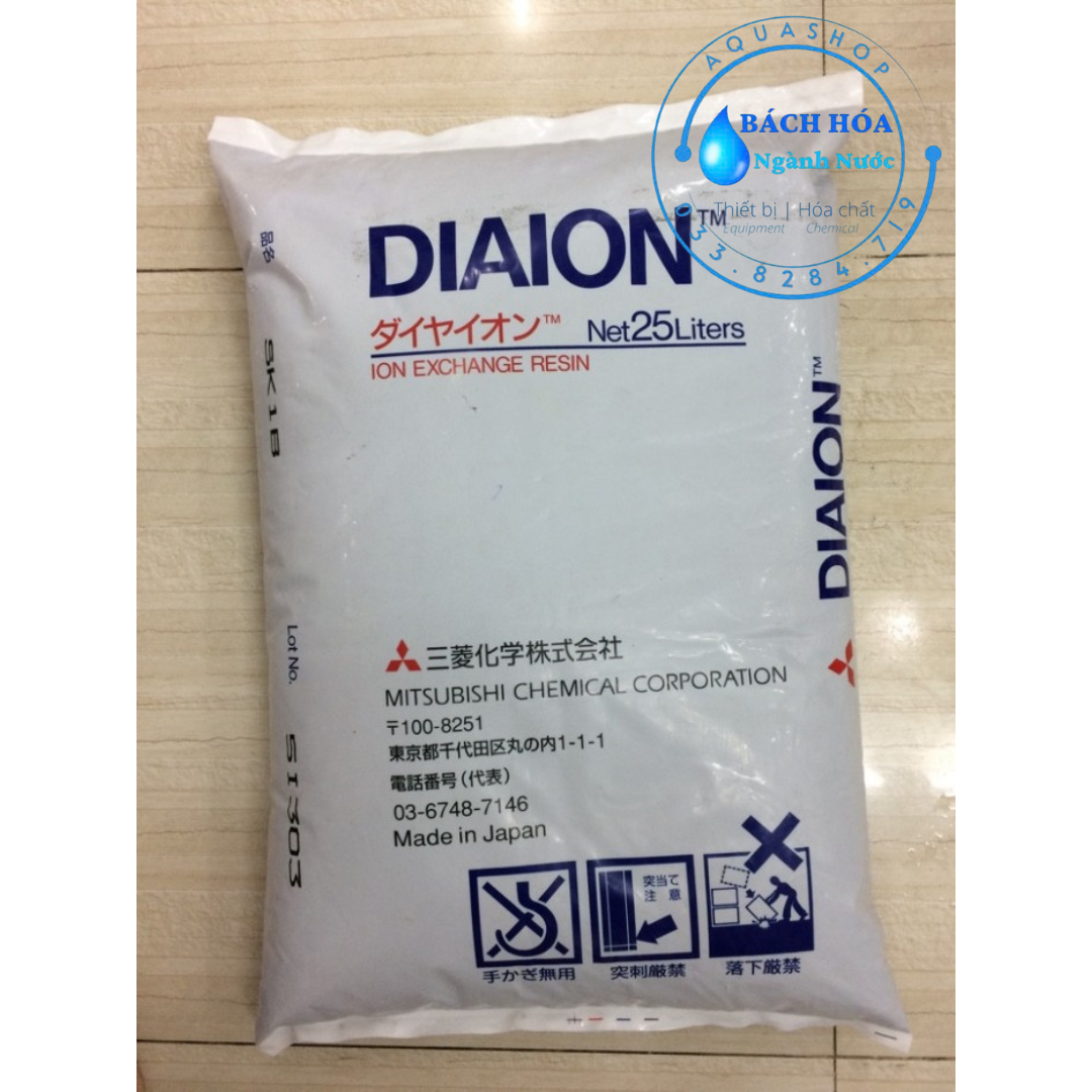 Hạt Nhựa Cation MITSUBISHI SK100 – Nhựa Trao Đổi Ion Làm Mềm Nước Chuẩn Nhật Bản