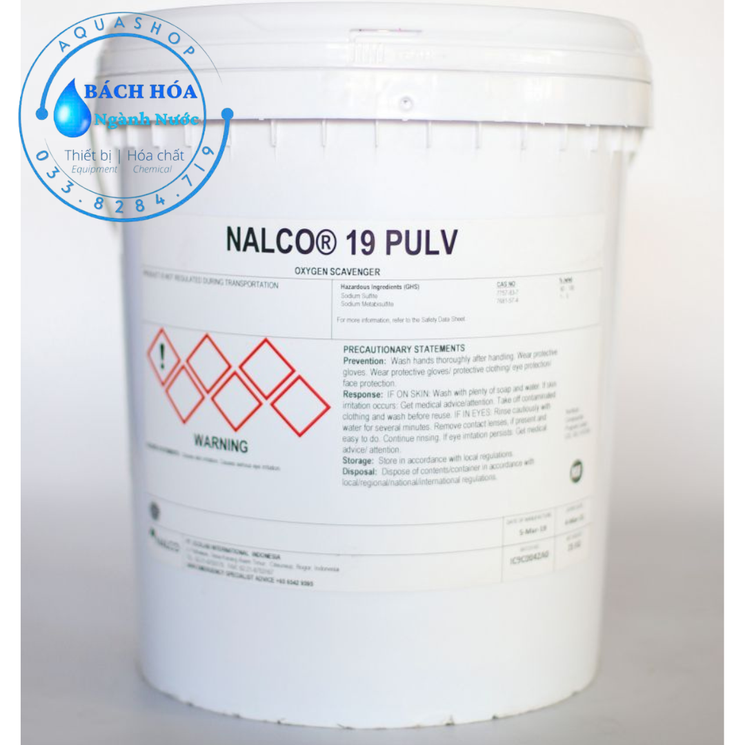 HÓA CHẤT KHỬ OXY NỒI HƠI NALCO 19 PULV – GIẢI PHÁP CHỐNG ĂN MÒN TOÀN DIỆN CHO HỆ THỐNG HƠI