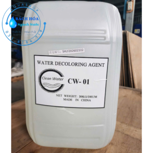 Hóa Chất Khử Màu Nước CW-01 Trung Quốc 30kg/Can | Giải Pháp Xử Lý Nước Thải Màu Cao Hiệu Quả