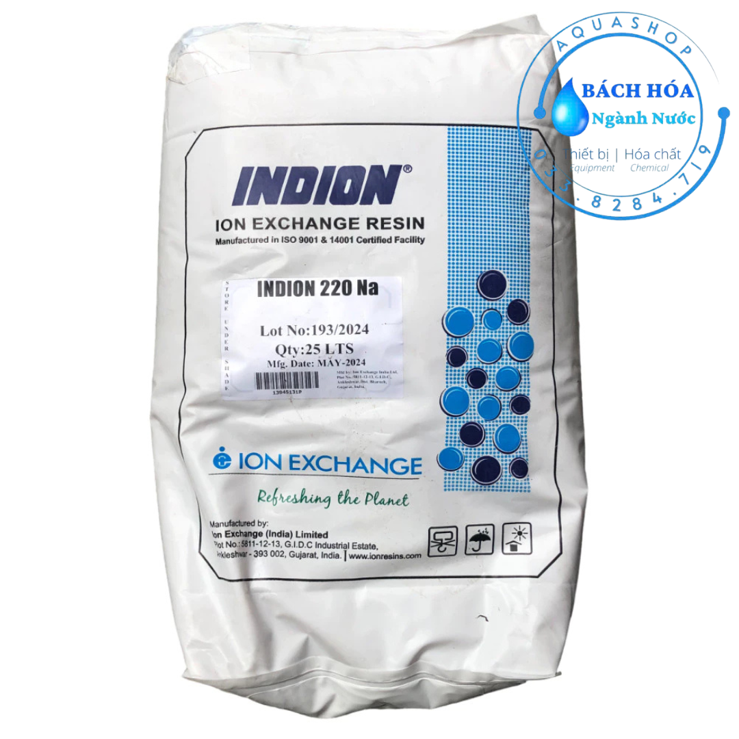 Hạt nhựa cation Ion exchange Indion 220Na AQS