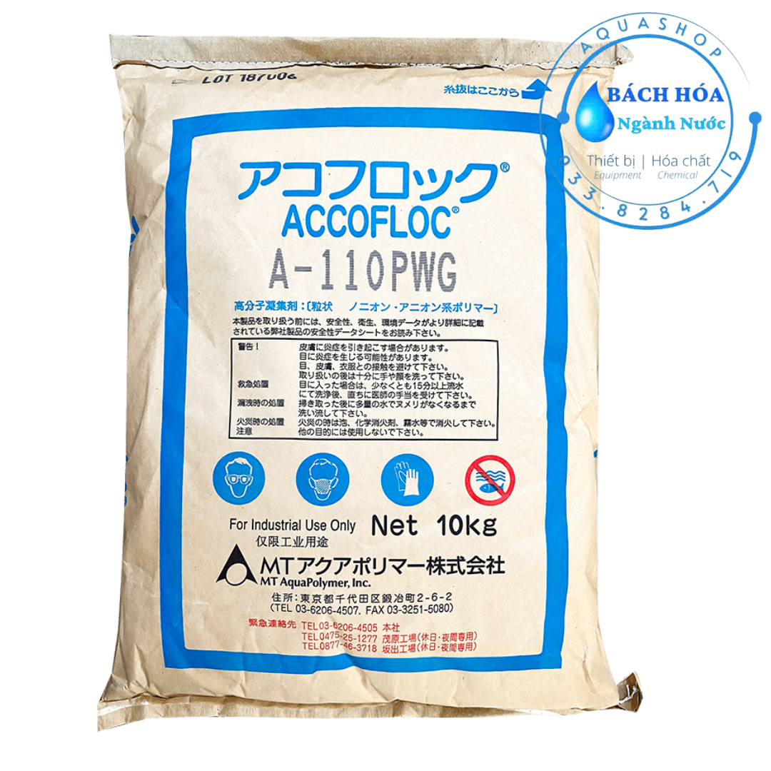 POLYMER ACCOFLOC A110 PWG – GIẢI PHÁP TRỢ LẮNG HIỆU SUẤT CAO CHO HỆ THỐNG XỬ LÝ NƯỚC
