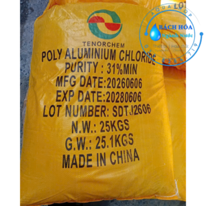 HÓA CHẤT PAC 31% TENORCHEM TRUNG QUỐC 25KG/BAO – GIẢI PHÁP KEO TỤ TẠO BÔNG HIỆU QUẢ CHO HỆ THỐNG XỬ LÝ NƯỚC